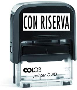 Colop Timbro CON RISERVA Autoinchiostrante Pronto all'uso con Testo personalizzato Modello  Printer C 20 Commerciale Ufficio Scuola Lavoro Inchiostro disponibile in 3 colori (BLU)