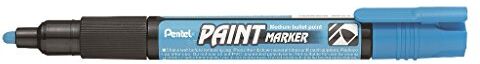 Pentel Marcador Pintura Cubierta con Medio Punta Tipo Bala Marcador Pintura Azul Cielo, Pack Of 1