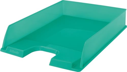 Esselte Organizer / Vassoio Porta Documenti da Scrivania Utile a Riporre Lettere e Riviste in Formato A4, Utilizzabile a Casa e in Ufficio, Gamma Colour'Breeze, 254 mm x 61 mm x 350 mm Verde