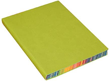 SEIWEI Taccuino da viaggio in pelle arcobaleno in pelle sintetica colorata taccuino iniziale, diario di viaggio, diario regalo diario diario (B5 verde)