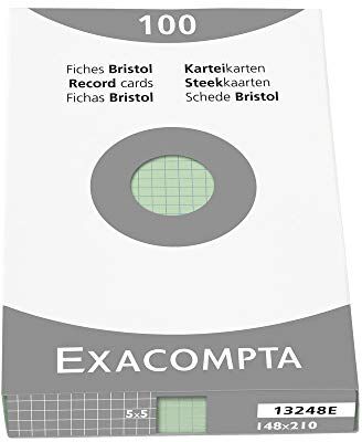 Exacompta Cartoncini Bristol, 14x21 cm, Verde