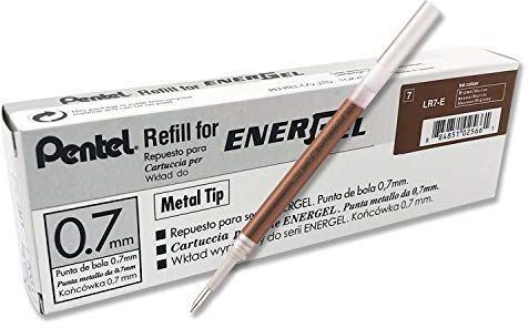 Pentel LR7 refill Energel 0,7 mm marrone 12 pz