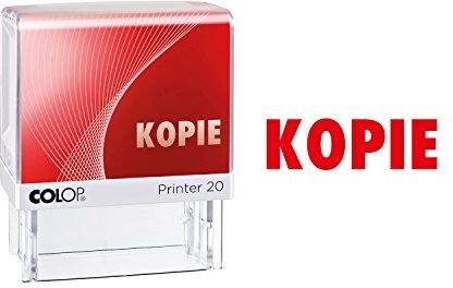 Colop Timbro per testo Printer 20 con testo KOPIE, stampa di colore rosso