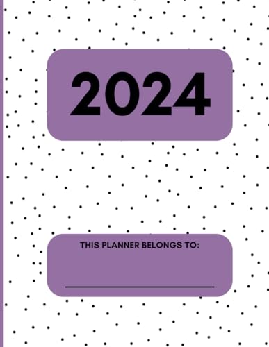 Pro-Ject 2024 Planner Simple Planner Black & White design with Purple