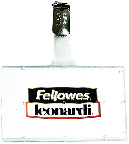 Fellowes L460 Portabadge Pocket Clip in Plastica, Confezione da 100 Pezzi, Trasparente