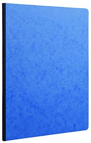 Clairefontaine collezione Age Bag taccuino cucito con dorso in tela blu A4 21x29,7 cm 192 pagine a righe Carta Bianca 90 g Copertina in carta Lustrée a grana grossa effetto cuoio