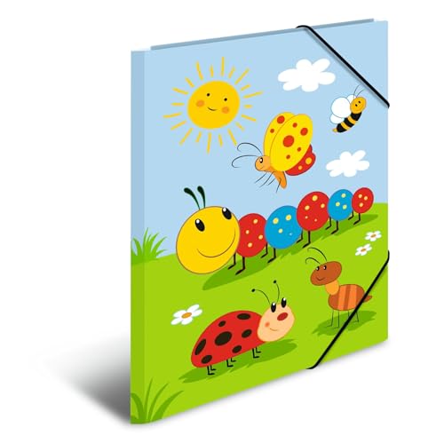 HERMA Cartellina portadocumenti formato DIN A3, ”Frieda and Friends”, in cartone resistente, con stampa interna completa, elastici, per bambini e bambine