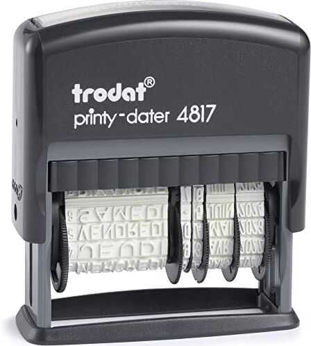 Trodat Printy 4817 Timbro autoinchiostrante con datario, colore: nero