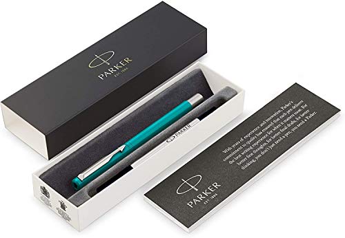 Parker Vector Blue Green Penna roller con inchiostro nero (confezione in lingua italiana non garantita)