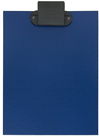 Favorit Porta Blocco Blu Formato Interno 22X30 cm con Molla Fermafogli e Portapenna