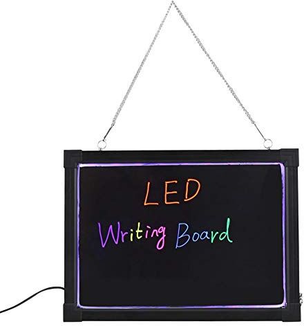 Wakects LED Lavagna Luminosa, lavagna promozionale Writing Board con 8 evidenziatore e Telecomando, Tavolo da disegno a LED per Feste Eventi Vetrine (40x60cm)