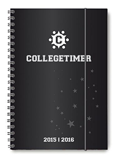 Alpha Diario Agenda Scuola Collegetimer 2023/2024, Settimanale, Spiralata, 15x21 cm, Black Label, 224 Pagine