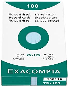 Exacompta Cartoncini Bristol, 12.80 x 7.90 x 2.50 cm