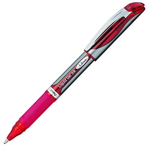 Pentel BL60 Energel XM roller 1,0 mm a cappuccio, rosso, 12 pezzi