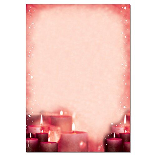Sigel cartoleria con festoso motivo a candele rosse, 90g, 100 fogliame