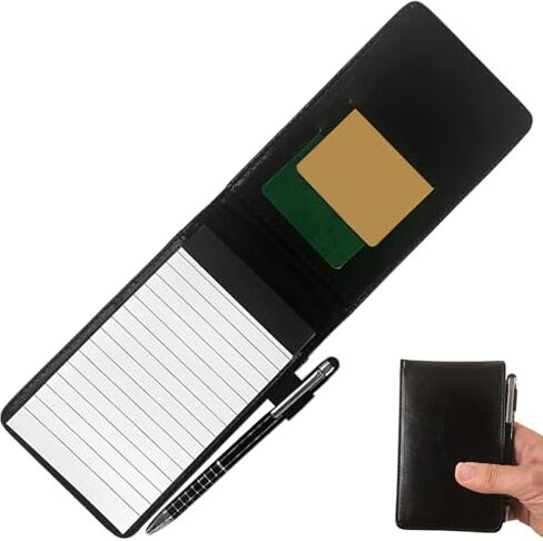 Generic Blocco note tascabile, taccuino tascabile 5,4x3,4" con penna e 50 fogli a righe, blocco note ricaricabile, piccoli blocchi note portatili per ufficio, scuola, casa, blocco note da viaggio Taccuino da