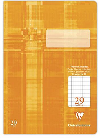 Clairefontaine Quaderno A4 a quadretti, con margine, 25 pz, carta da 90 g, 1 pezzo (16 fogli)