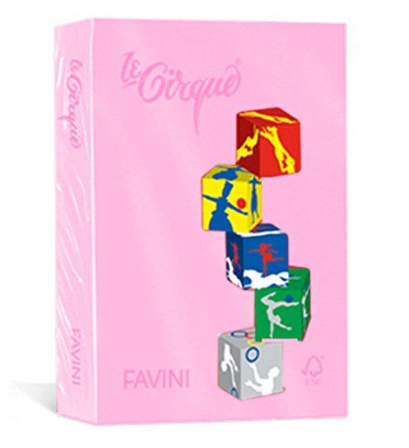 Favini Risma Carta Le Cirque A4, Rosa, 80 gr, 500 Fogli