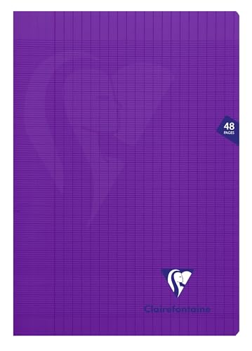 Clairefontaine Un Cahier Agrafé Mimesys Viola A4 21x29,7 cm 48 pagine Quadretti grandi Papier Blanc 90 g Couverdeure Polypro