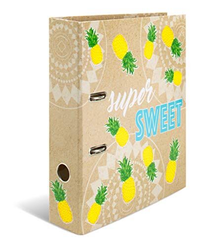 HERMA Registratore a leva con anelli Tropical con motivo Sweet Pineapple, A4, dorso 7 cm, cartonato, colori