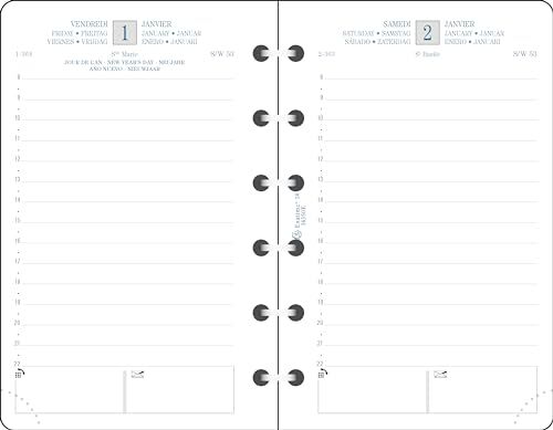 Exacompta Ricarica Exatime 14 1 giorno/pagina al giorno da gennaio a dicembre 2024