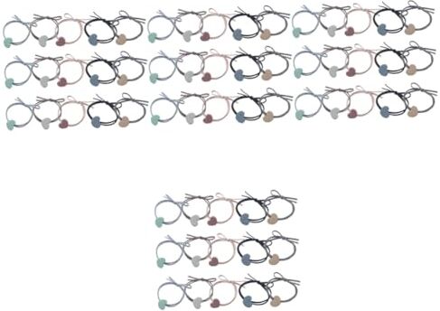 FRCOLOR 60 Pz Braccialetto con per per in metallo a fiocco barrette forcine fasce per sottili elastici per piccoli elasticità Titolare