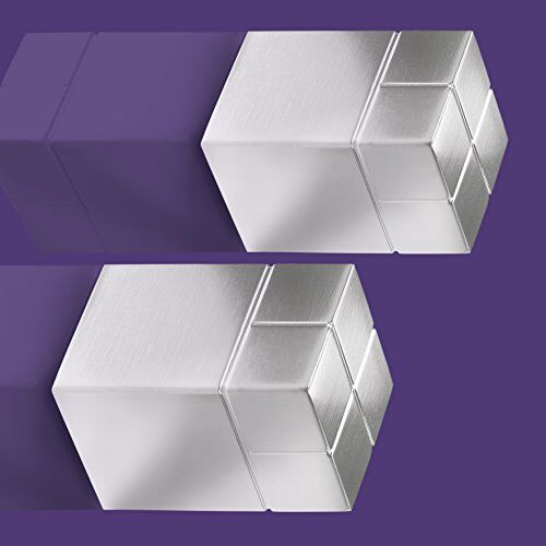 Sigel Magneti Artverum, a forma di cubo, argento, 2 pz., per lavagne magnetiche di vetro