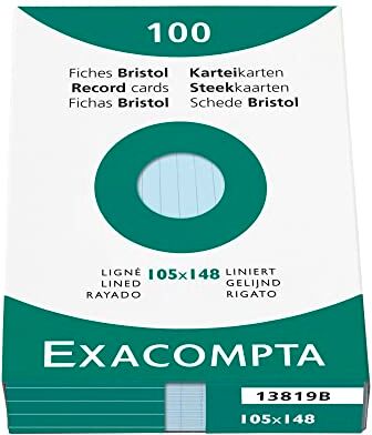 Exacompta Cartoncini Bristol, 15 x 10.70 x 2.50 cm, Blu