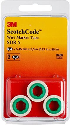 3M 3 m Scotch Codice SDR 5 cavo markierer rotoli, punto 5 (3 pezzi)