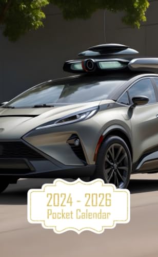 Stanley Pocket Calendar 2024-2026: Two-Year Monthly Planner for Purse , 36 Months from January 2024 to December 2026   Futuristic car   Space vehicle