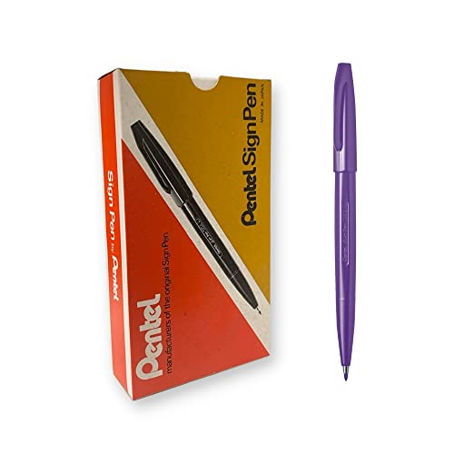 Pentel S520 Sign Pen pennarello punta fibra viola 12 pz