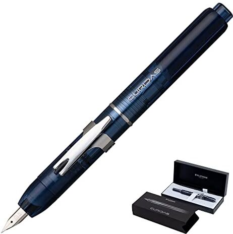 Platinum Curidas Abyss Blue pennino M Penna Stilografica retrattile