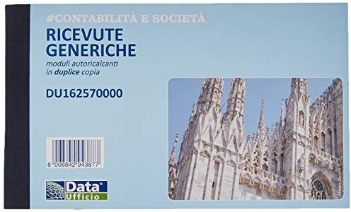 Data Ufficio du162570000 Blocchi ricevute generiche , 1 Confezione da 5 pezzi