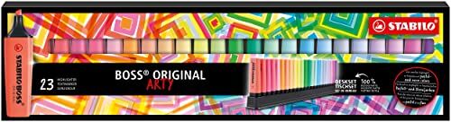 Stabilo Evidenziatore  BOSS ORIGINAL Desk-Set ARTY Edition 23 Colori assortiti 9 Neon + 14 Pastel
