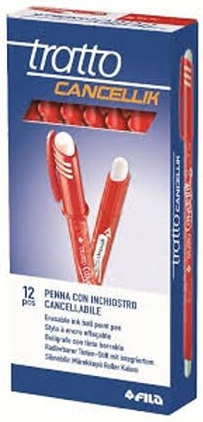 Tratto Penna a sfera cancellabile  Cancellik rosso 1 mm  (conf.12)