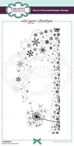 Creative Pre Tagliati A Wish At Christmas-Timbri Trasparenti per Blocchi Acrilici, Scrapbooking, Crafting, Bullet Journal-Accessori Decorativi per Arti, Gomma Grigia, DL