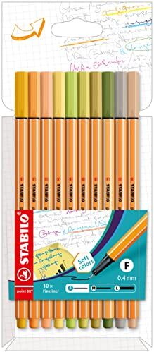 Stabilo Fineliner  point 88 Astuccio da 10 Soft Colors Colori assortiti