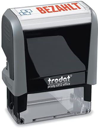 Trodat Office Printy 4912 Timbro con scritta Bezahlt" (pagato)