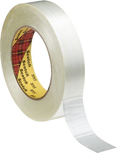 3M Scotch® Nastro filamento 895, Trasparente, 12 mm x 50 m – Spessore 0,15 mm – Confezione da pezzi