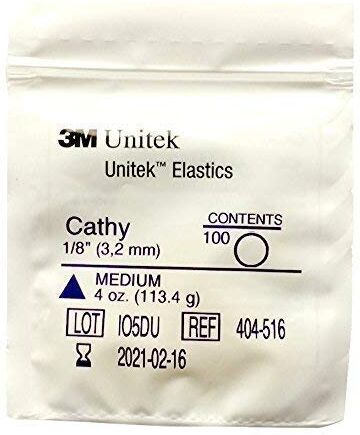 3M Unitek Elastici Multiuso, Medio 4oz, 113,4g; Snorflex (1/8" 3,2mm) Cathy