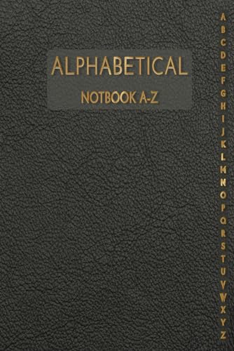 ART A-Z Alphabetical Notebook: A-Z Lined Notebook With Alphabetical Tabs Printed   4 Pages Per Letter   A-Z Alphabetical Notebook Journal With Index Lined Pages   Small Alphabetical Notebook A5 (NB a5)