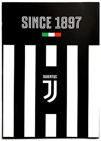 Seven MAXI QUADERNO JUVENTUS UFFICIALE, Quaderno Formato A4, Rigatura 10 M, Quadretti 10 mm per 4° e 5° Elementare Medie e Superiori, Carta 80g/Mq, Pacco da 10 Pezzi