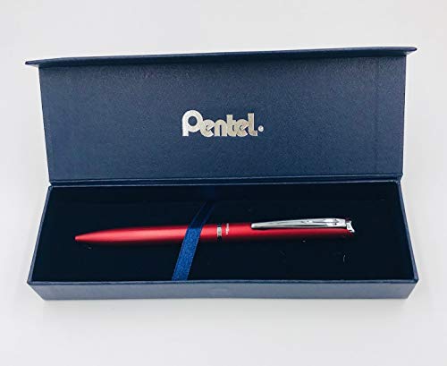 Pentel BL2007 EnerGel Roller Gel di alta gamma retrattile, punta 0,7 mm, corpo in metallo opaco, colore: rosso