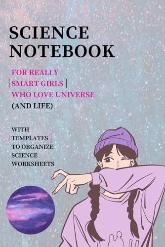 Pro-Ject Science Notebook for Smart Girls. Graph Paper WorkBook With Templates to Support Student's Learning. Manga Illustration Style. Composition Quad Ruled 4x4