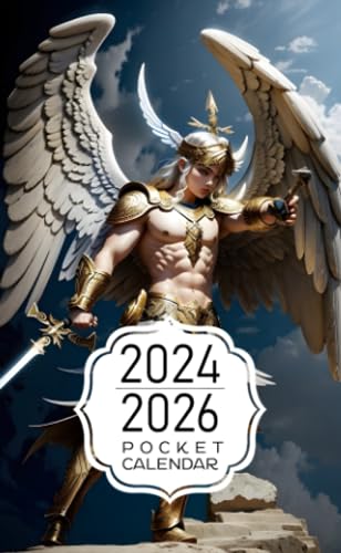 Stanley Pocket Calendar 2024-2026: Two-Year Monthly Planner for Purse , 36 Months from January 2024 to December 2026   Warrior angel   Spear pose