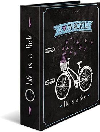 HERMA Registratore a leva con anelli Shabby Chic con motivo Bicycle, A4, dorso 7 cm, cartonato, colori