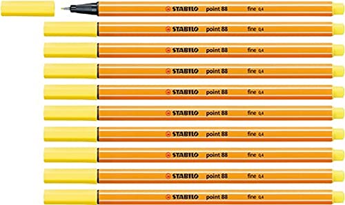 Stabilo Fineliner  point 88 Confezione da 10 Giallo limone