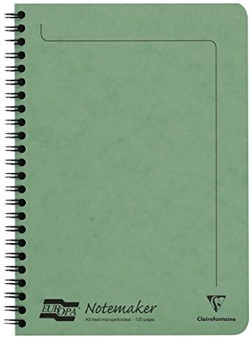 Clairefontaine Un quaderno a spirale Notemakers Europa verde lime A5 14,8x21 cm 120 pagine staccabili a righe Carta bianca 90g copertina carta Lustrée