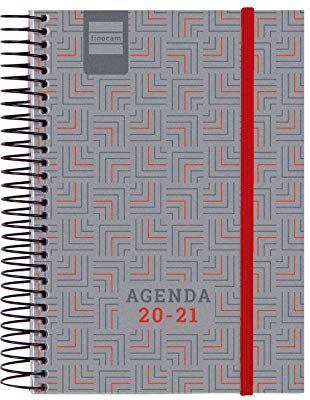 finocam Agenda scolastica 2020-2021, E8, 120 x 171, 1 giorno pagina, colore: rosso, spagnolo