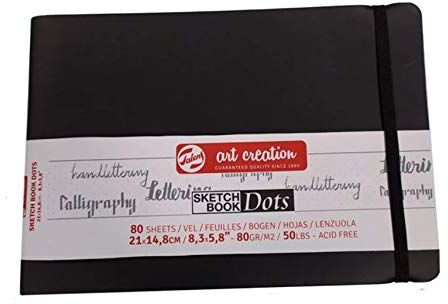 ART Notebook mit Dots, Bulletjurnal, 80 Blatt, Softcover, 21 x 14,8 cm